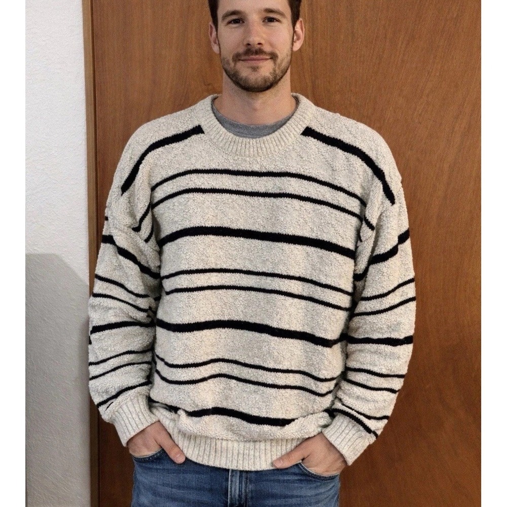 VTG Savile Row Sweater Large Cotton Pullover Cabincore Grandpa Nautical 90s Y2K